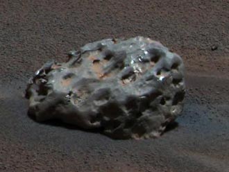 The first iron meteorite to be encountered by Opportunity
