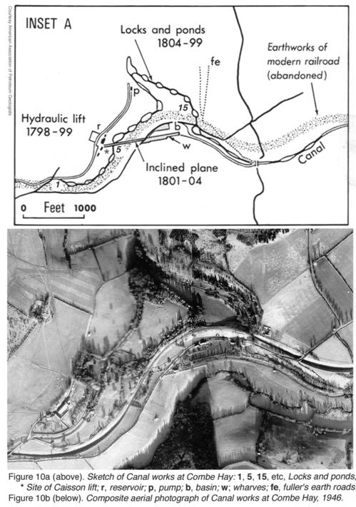 At Boyling’s Cottage, enlarged plan and aerial view of the Coal Canal works in 1946.