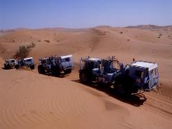A seismic train in the desert