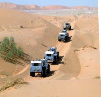 Seismic train in the desert