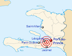 Haiti Earthquake epicentre
