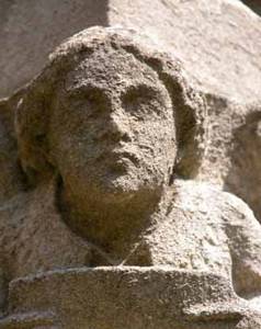 Church carving showing effects of hydrolysis.