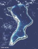 Diego Garcia Atoll in the Pacific ocean