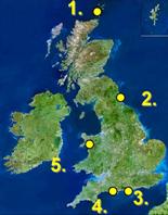 Britain Map for Sea Erosion