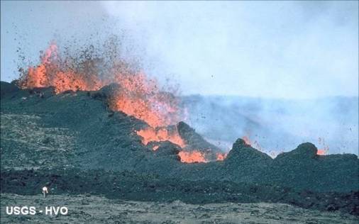 Fissure eruption formed as a dyke reaches the surface