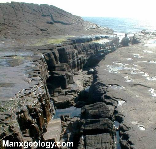 Basalt dyke, Isle of Man