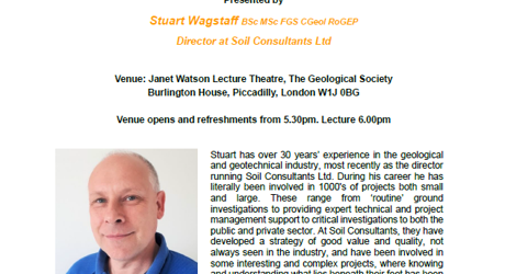 The flyer for the Home Counties North Regional Group's London Clay Talk