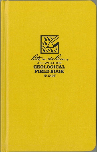 Cover Rite in the Rain Geological Field book, Side Hard Bound, No. 540F