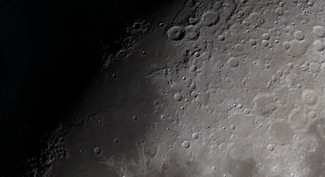 close up of the moon
