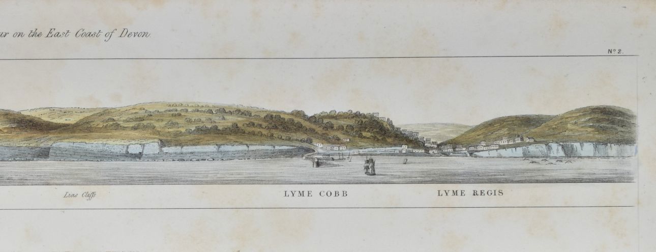 View of Lyme Regis from the book on the Bindon landslide by W D Conybeare, et al 