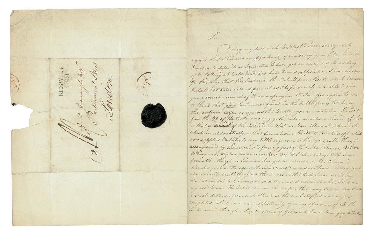 Letter from Joseph Fryer to Greenough, 12 April 1814. Greenough collection, ref: LDGSL/947/1/FRYER