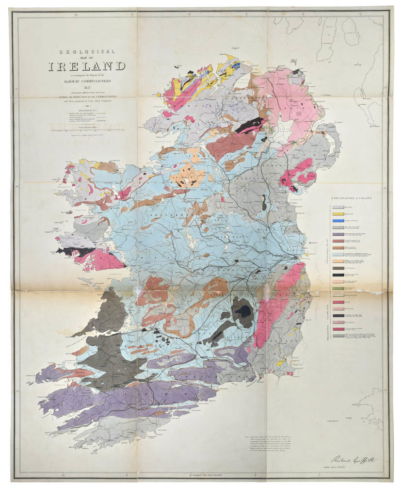 Richard Griffith's geological map of Ireland (1837)