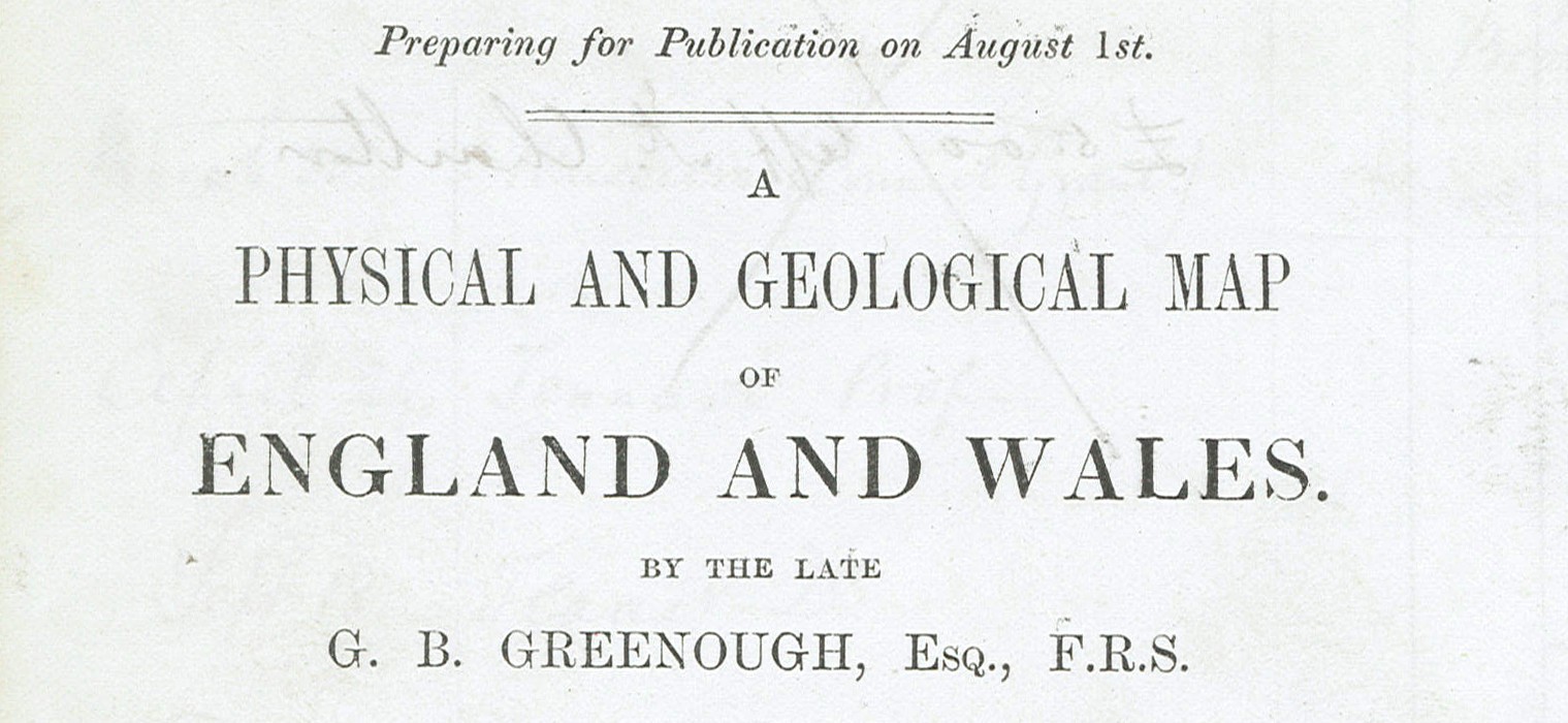 Advert for 3rd ed Greenough map