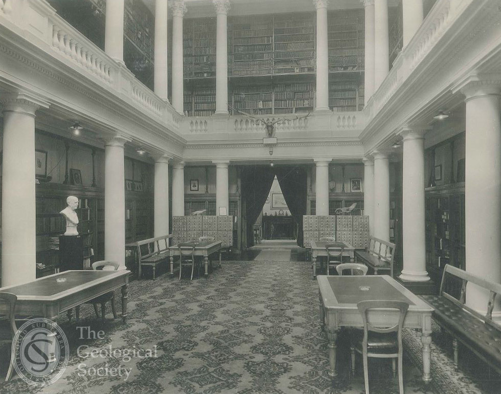 Upper Library of the Geological Society in 1931
