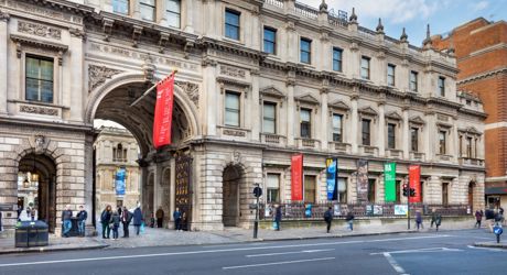 Large period building with arched entrance which is home to the Geological Society
