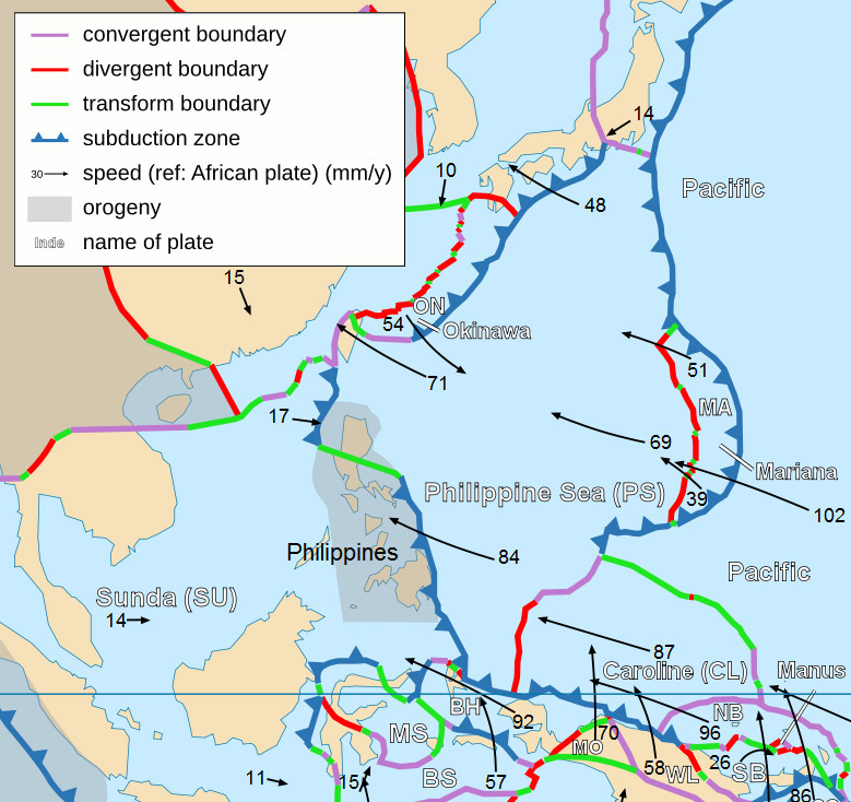 map of phillippine sea plates