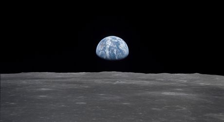 view of the earth from the moon