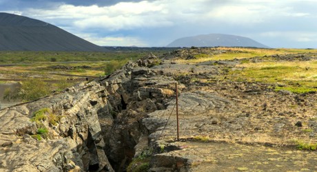 earth with a large crack running through it