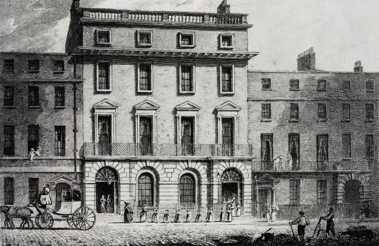 Freemason's Tavern after drawing by John Nixon, c.1800