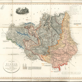 William Smith's county map of Durham (1830s)