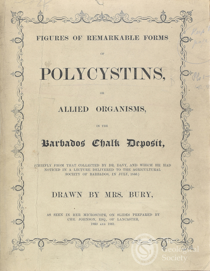 Cover of P S Bury's 'Figures of remarkable forms of polycystins' (1862)
