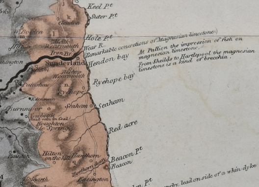 Extract from Greenough's Geological Map of England and Wales