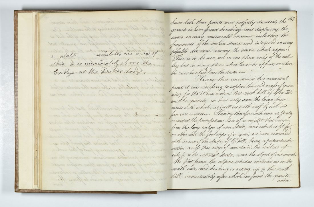 Photo of the pages from the ‘Theory of the Earth' manuscript