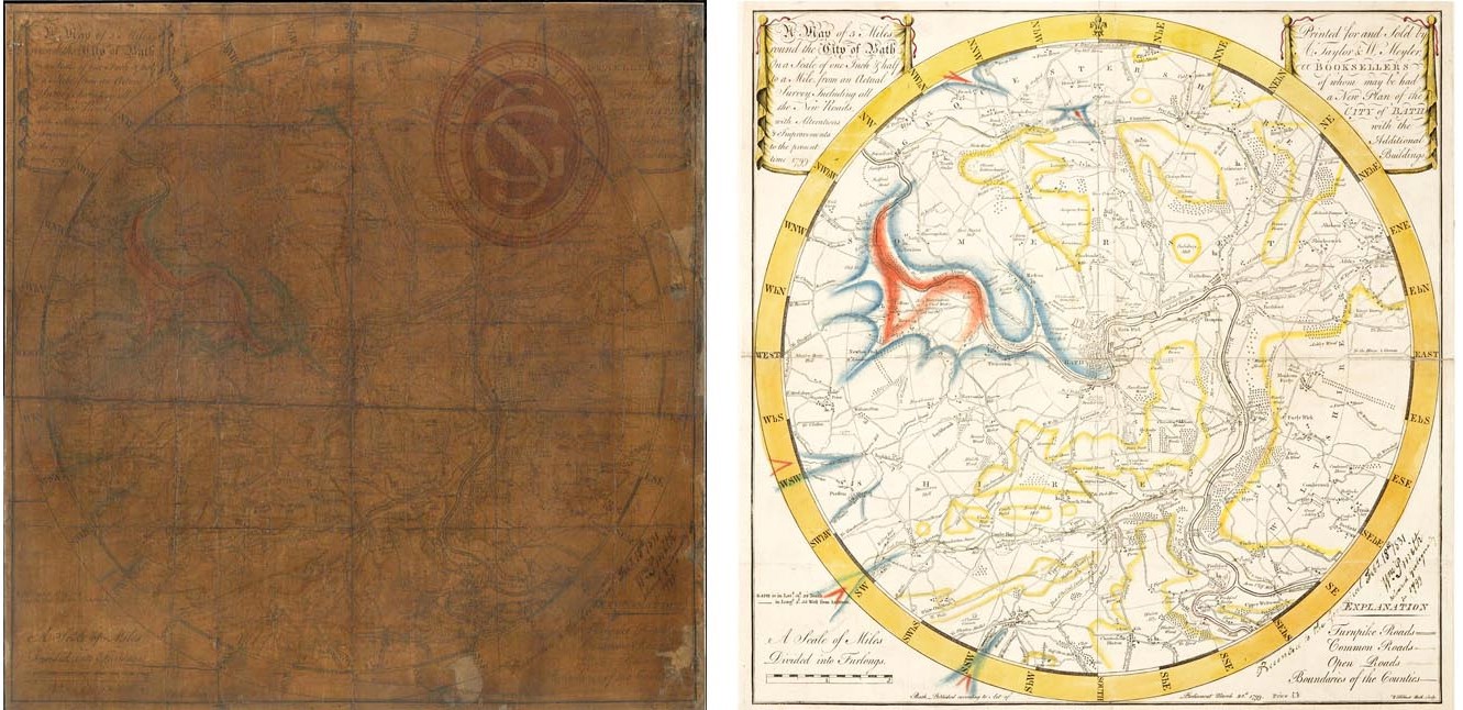 William Smith's circular map of Bath, 1799