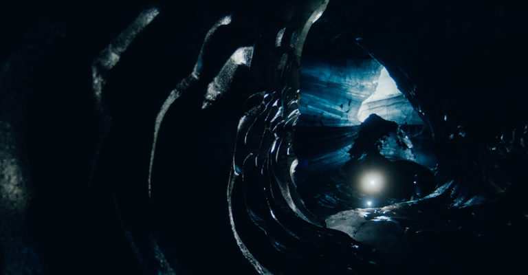 An ice cave in Iceland