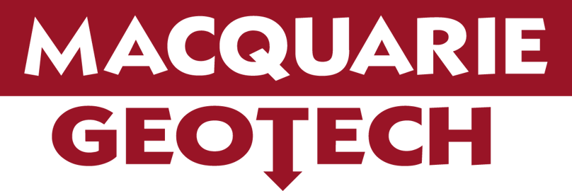 Macquarie geotech in red text