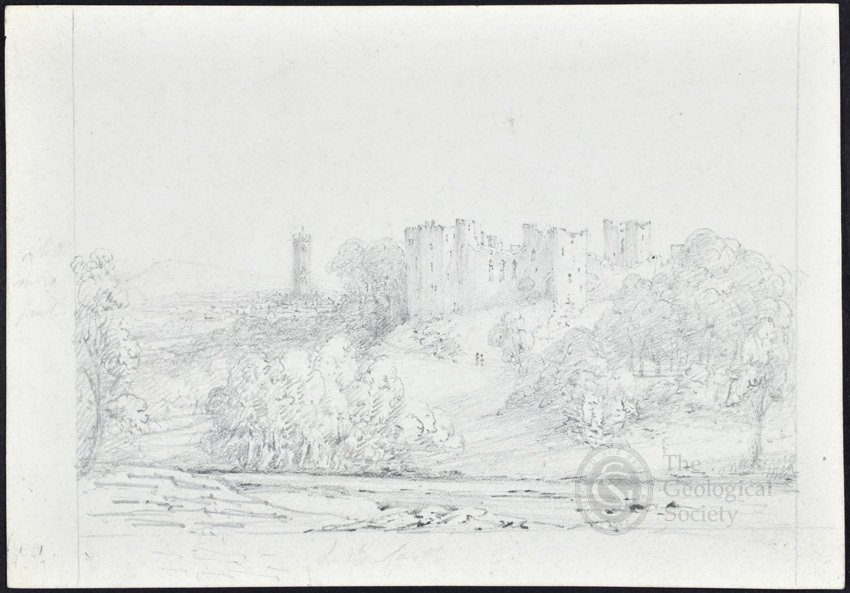 Drawing of Ludlow Castle by Lady Harriet Clive