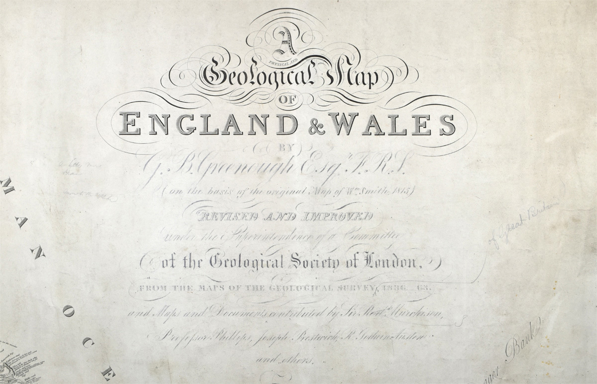 Revised title of the 3rd edition Greenough map