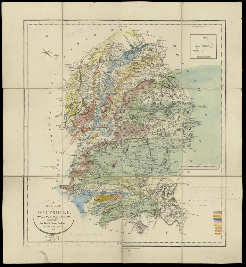 George Bellas Greenough's map of Wiltshire