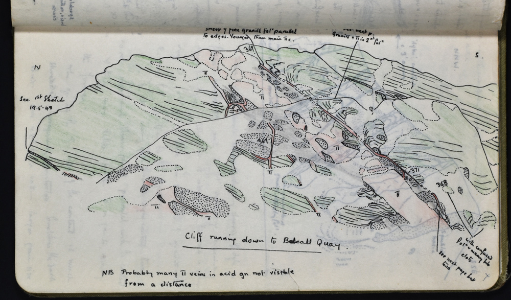 Watson's field book of notes and sketches made on Scourie, 1948. (LDGSL/1078/B/9).