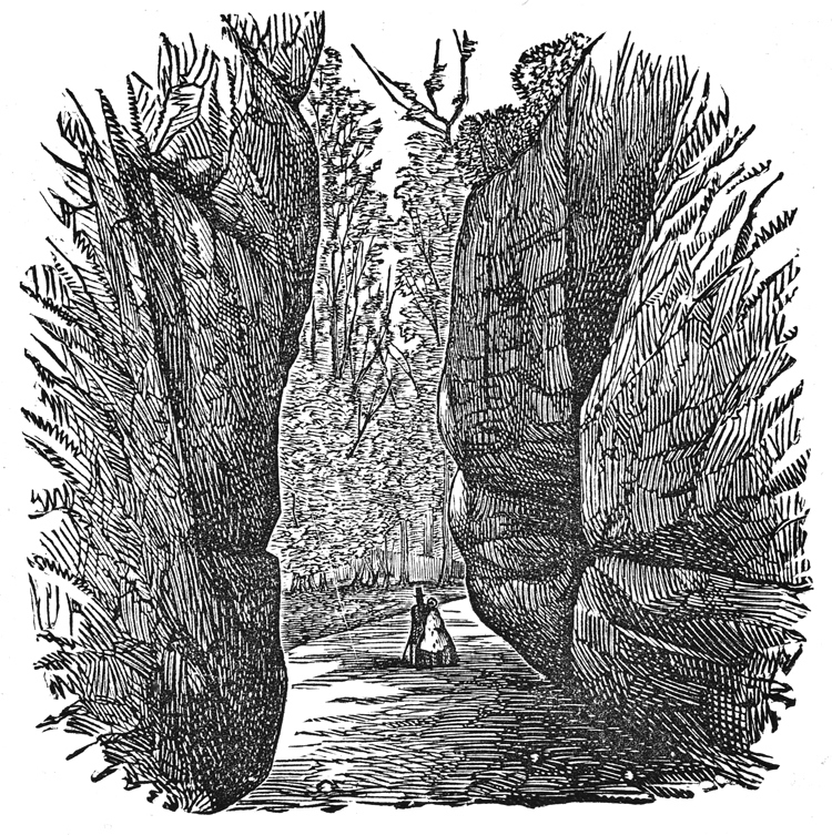The cleft, from Pelton's guide to Tunbridge Wells