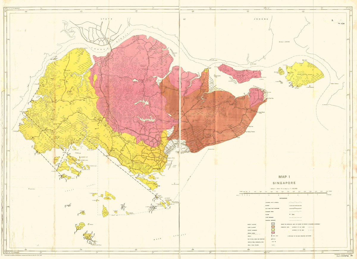 Elizabeth Alexander's Geological map of Singapore