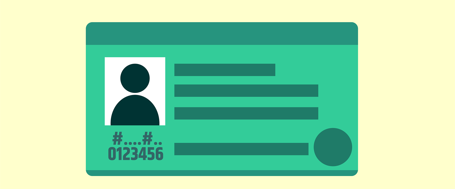 image of a green credit card with blank details on it