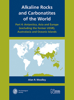Cover image Alkaline Rocks and Carbonatites of the World, Part 4: Antarctica, Asia and Europe (excluding the former USSR), Australasia and Oceanic Islands