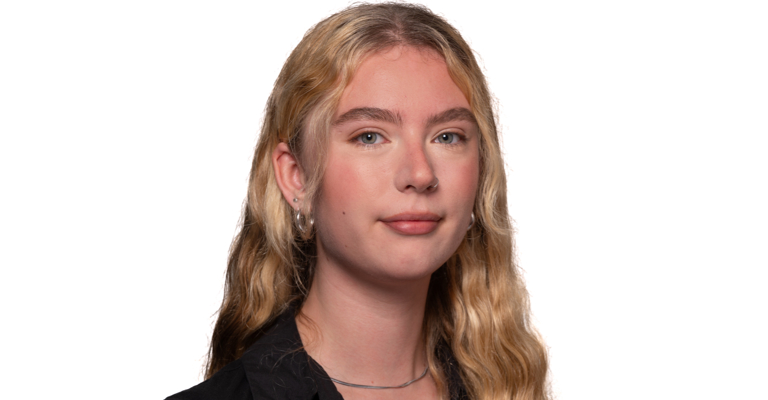 young woman with long wavy blond hair