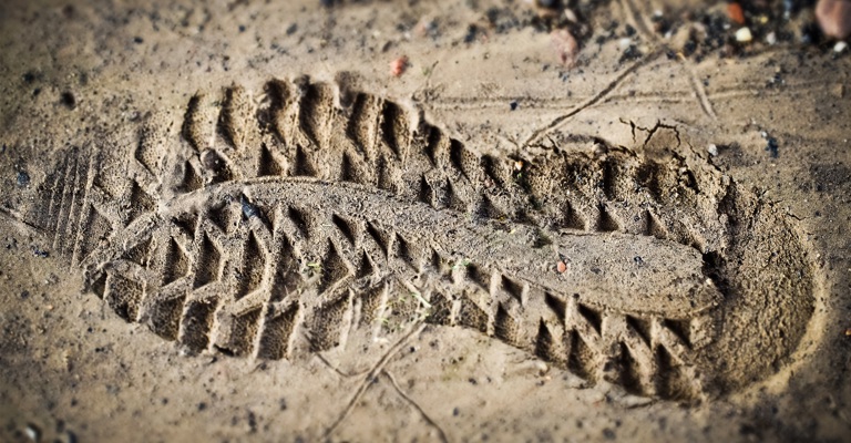 footprint on soil