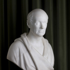 Marble bust of George Bellas Greenough