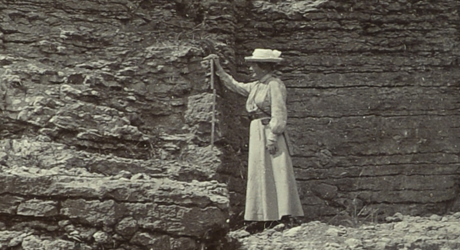 Detail of a photograph showing Margaret Crosfield (NERC copyright)