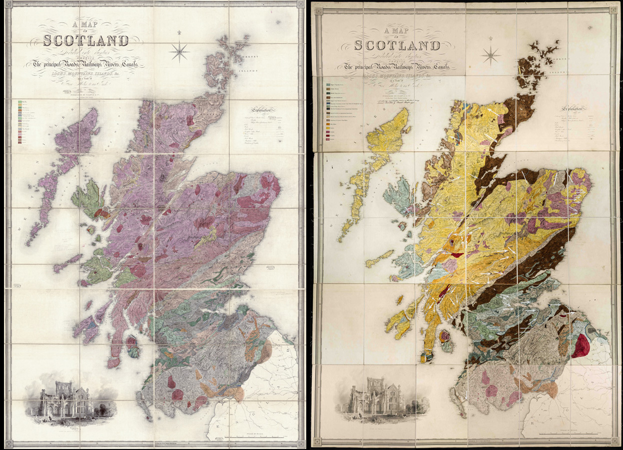 Greenough and Sharpe geological maps of Scotland