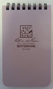 Rite in the Rain Pocket Notebook, Top Spiral Bound, No. 935, 7.6x12.7cm (tan cover)