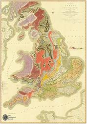 William Smith 1815 Geological Map of England and Wales with part of Scotland (GSL reproduction, A2, flat)